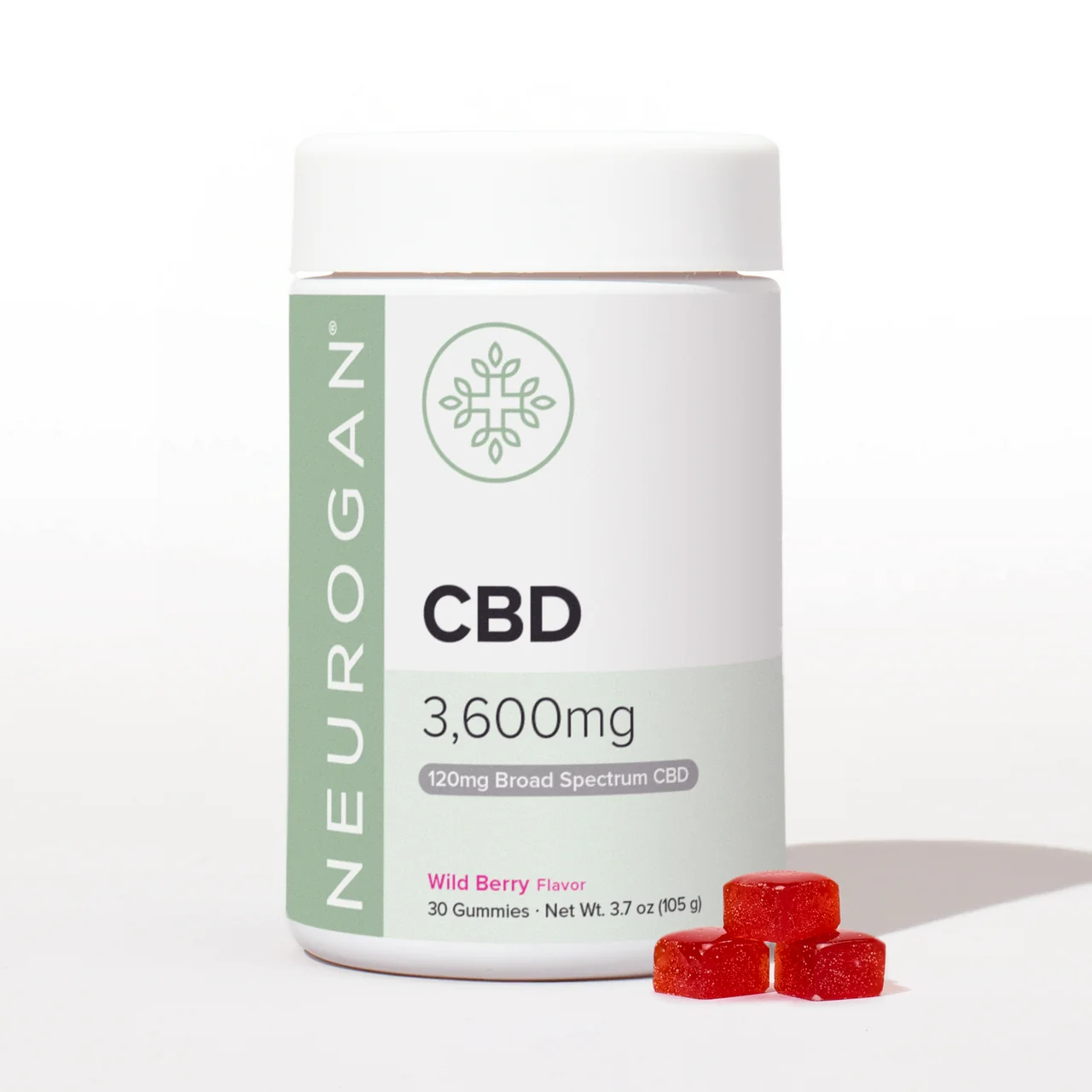 Neurogan CBD желейки 3600 мг THC-Free великі желейки