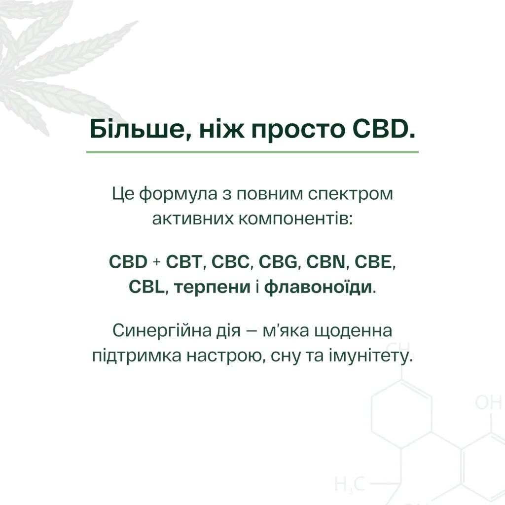 Олія КБД 8% Broad Spectrum, з нейтральним смаком, 10 мл